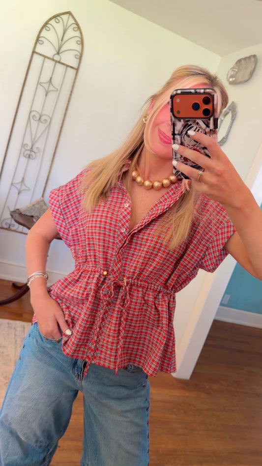 Boardwalk Gingham Top