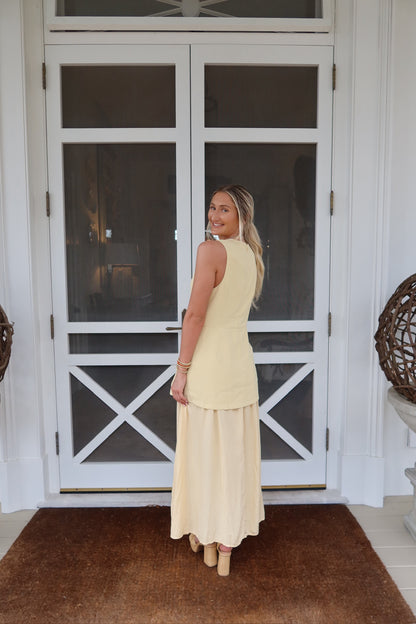 Lemon Sorbet Midi Dress