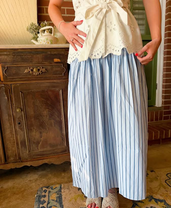 Charlotte Striped Maxi Skirt