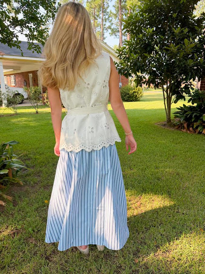 Charlotte Striped Maxi Skirt