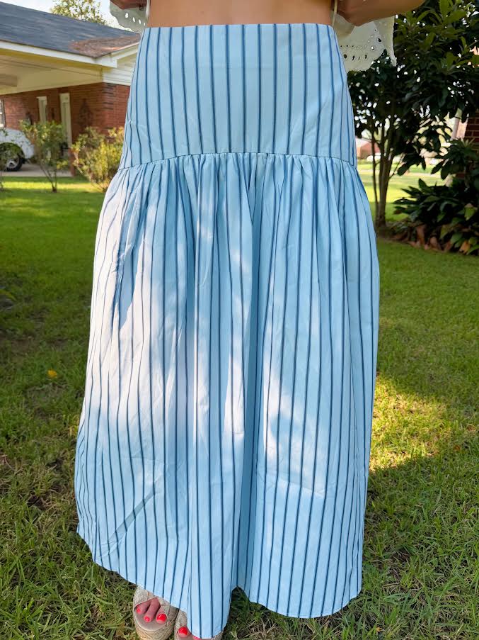 Charlotte Striped Maxi Skirt