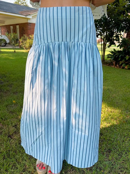 Charlotte Striped Maxi Skirt