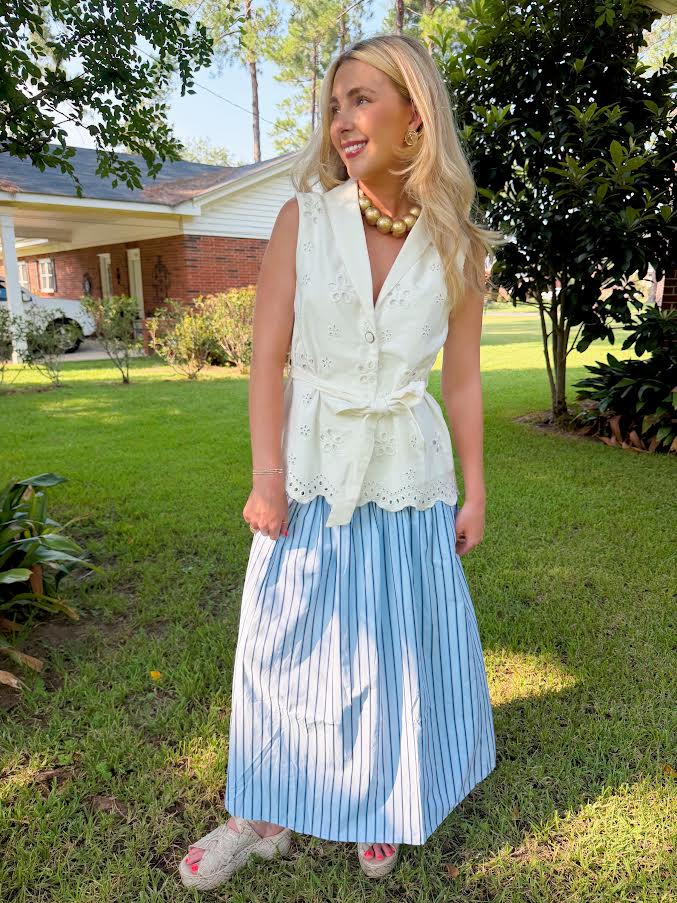 Charlotte Striped Maxi Skirt
