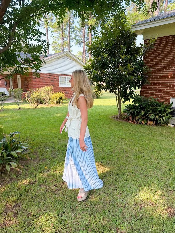 Charlotte Striped Maxi Skirt