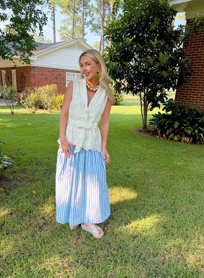 Charlotte Striped Maxi Skirt