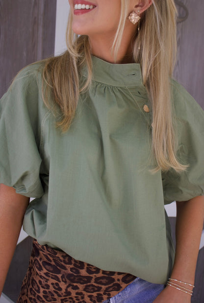 The Harper Button Top