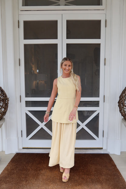 Lemon Sorbet Midi Dress
