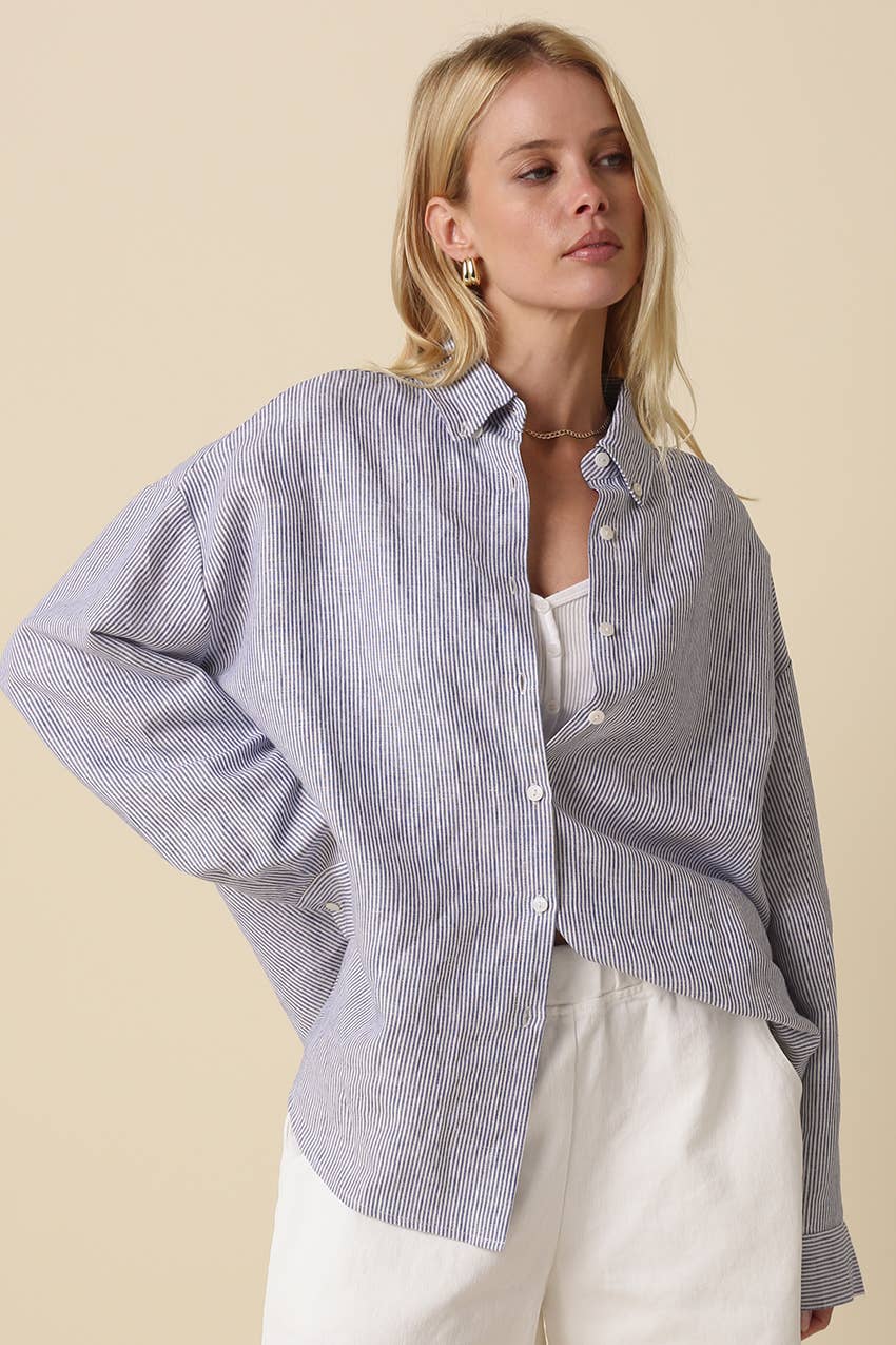 Seaside Linen Button-Up