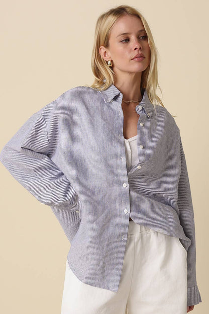 Seaside Linen Button-Up