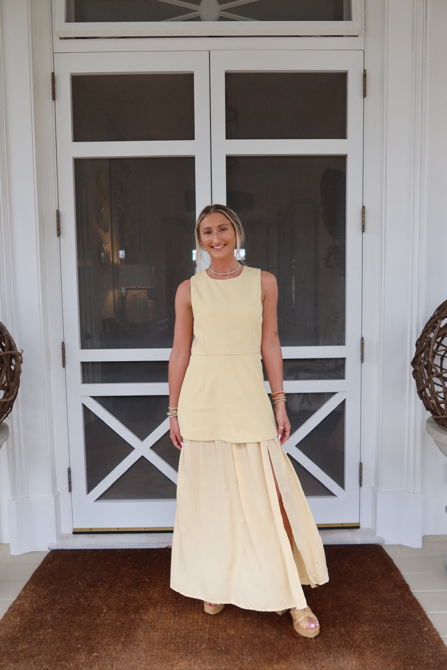 Lemon Sorbet Midi Dress