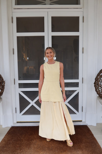 Lemon Sorbet Midi Dress