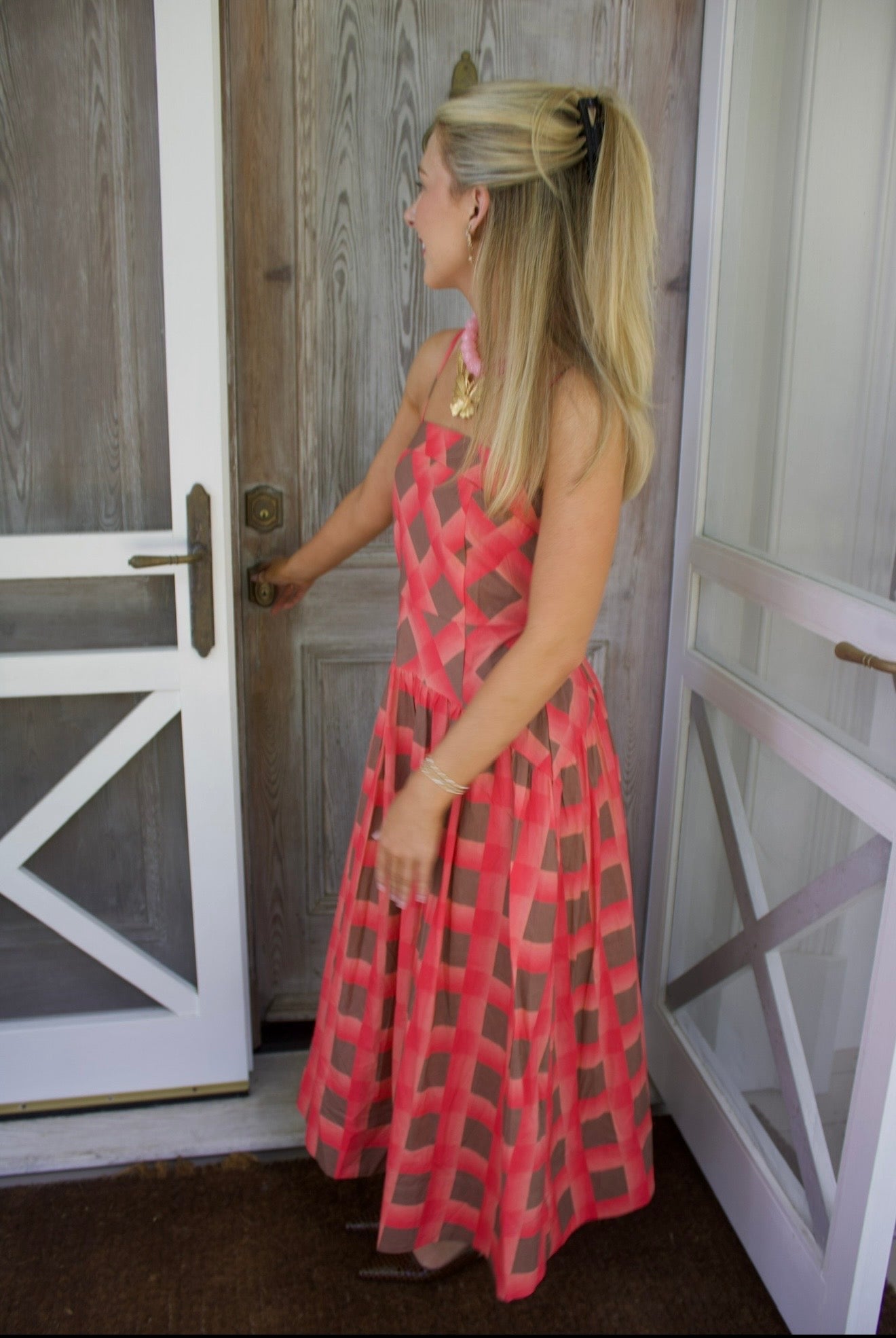 The Rory Plaid Midi Dress