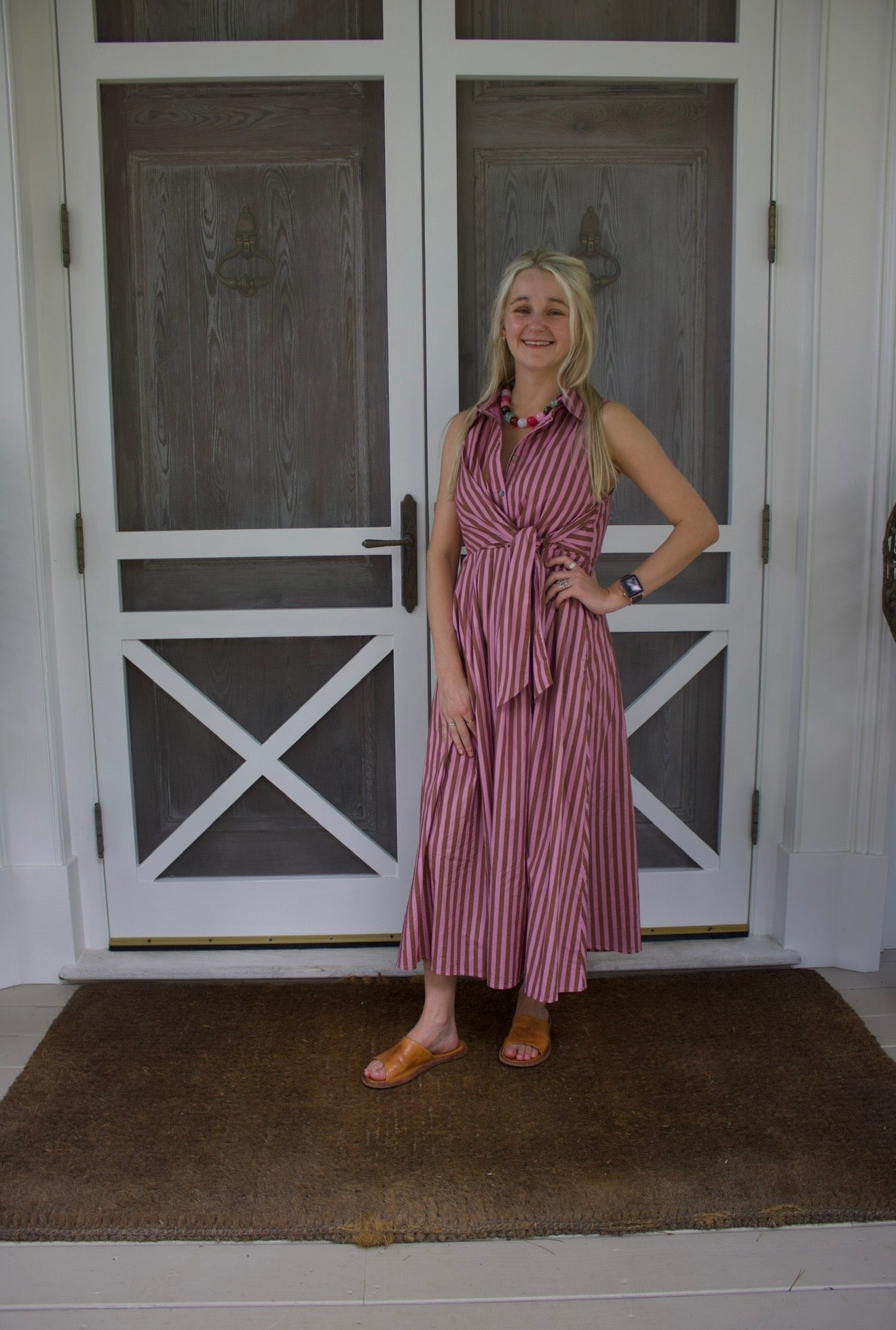 The Delilah Striped Midi Dress