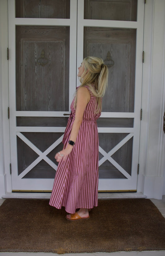 The Delilah Striped Midi Dress