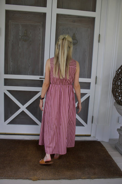 The Delilah Striped Midi Dress