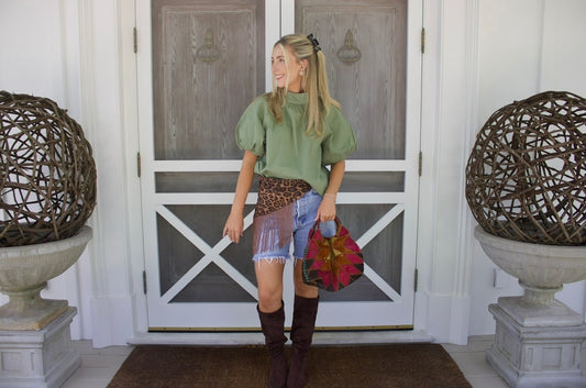 The Harper Button Top