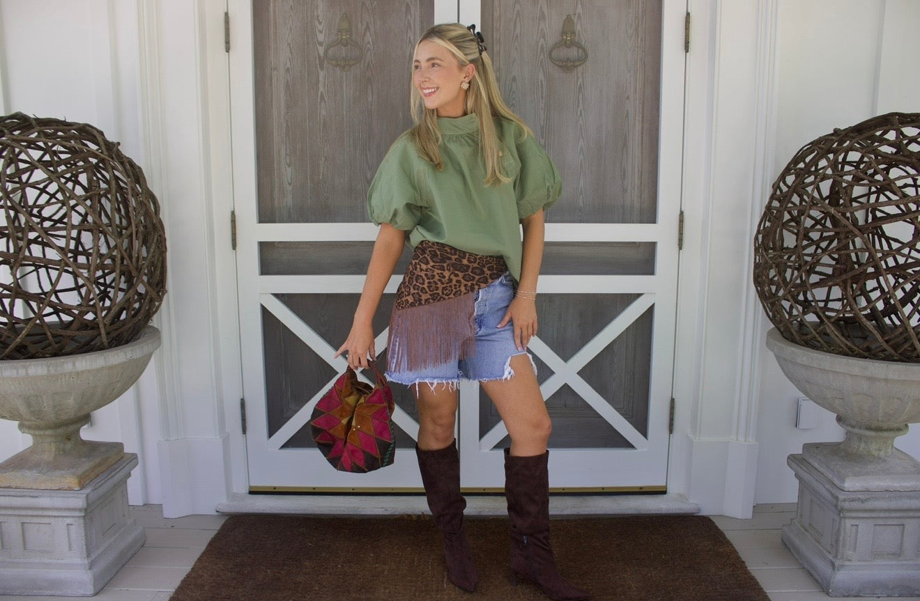 The Harper Button Top