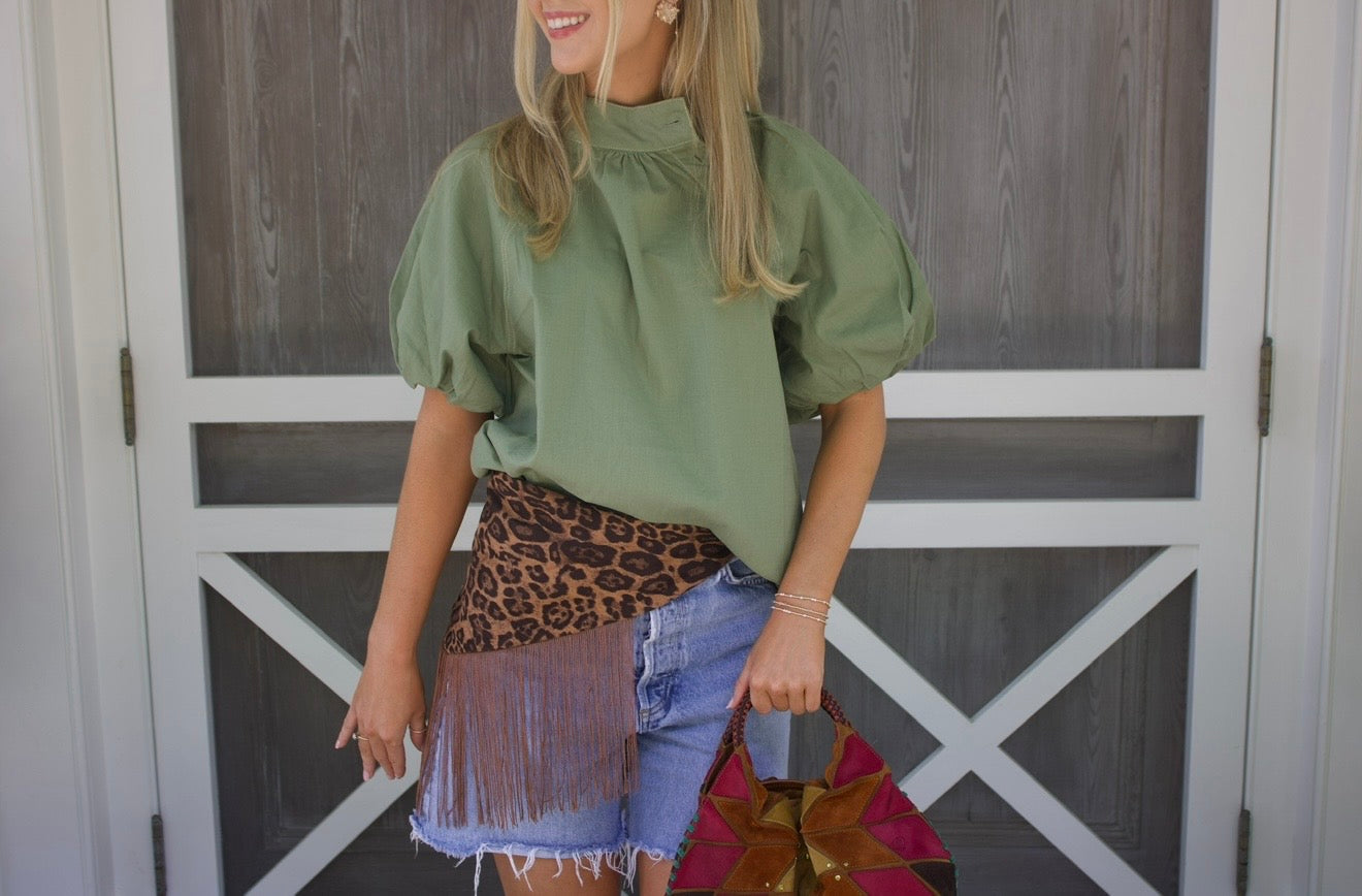 The Harper Button Top