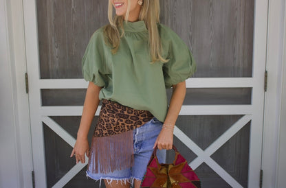 The Harper Button Top
