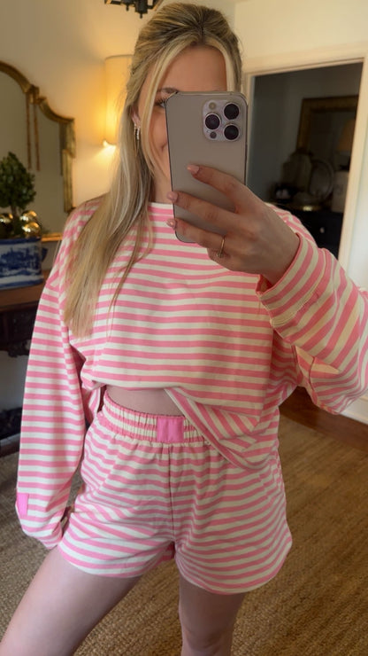 Sugar Stripe Lounge Set