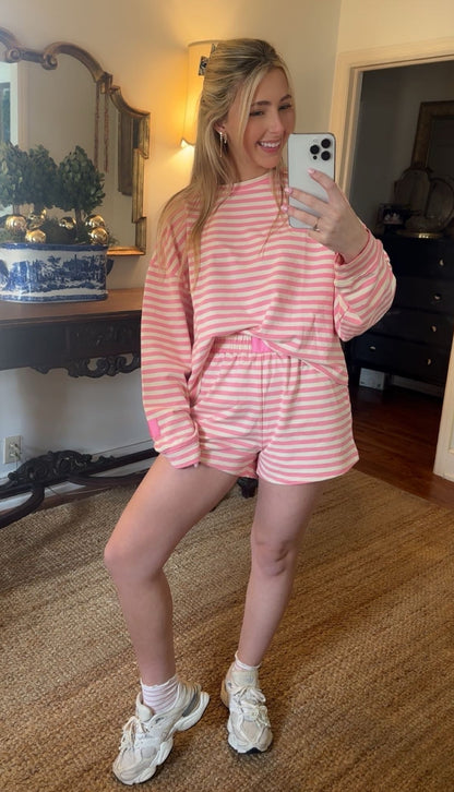 Sugar Stripe Lounge Set