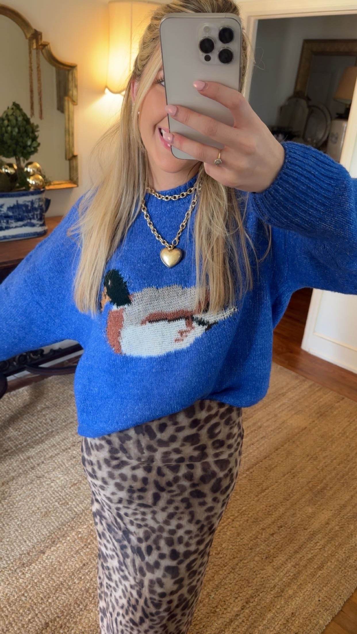 Lucky Duck Knit Sweater 🦆💙