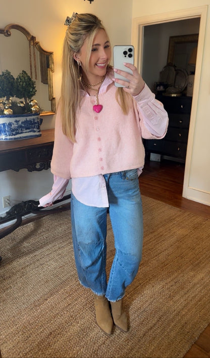 Sweet Talk Cardigan - Blush