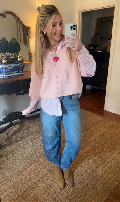 Sweet Talk Cardigan - Blush