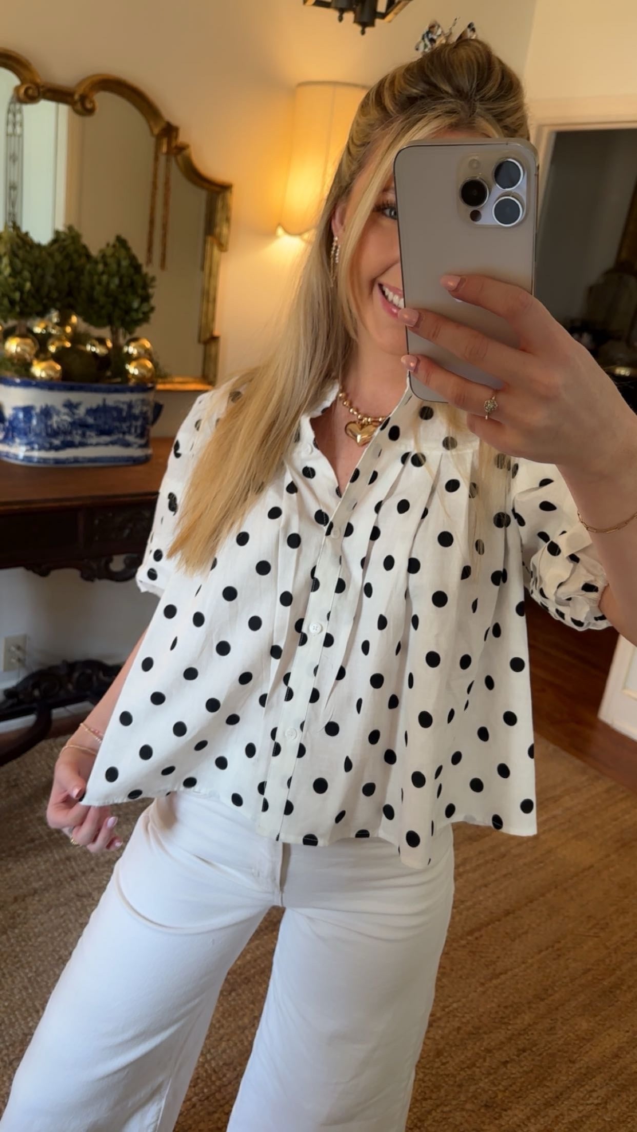 Cute In Polka Dots Top