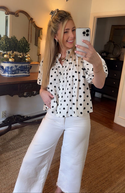 Cute In Polka Dots Top