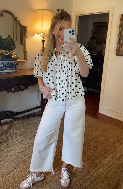 Cute In Polka Dots Top