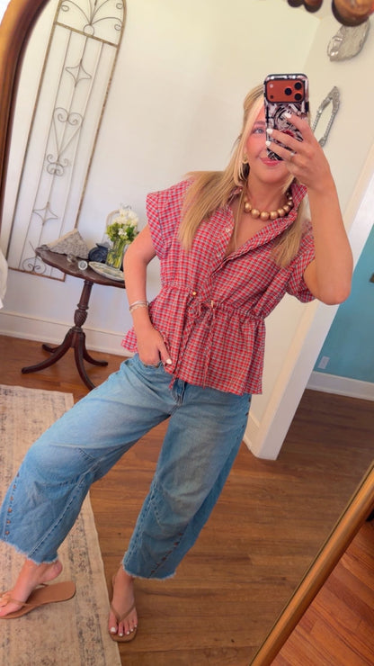 Boardwalk Gingham Top