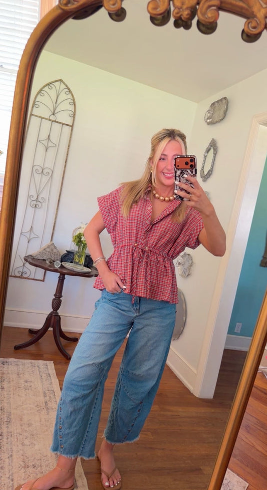 Boardwalk Gingham Top