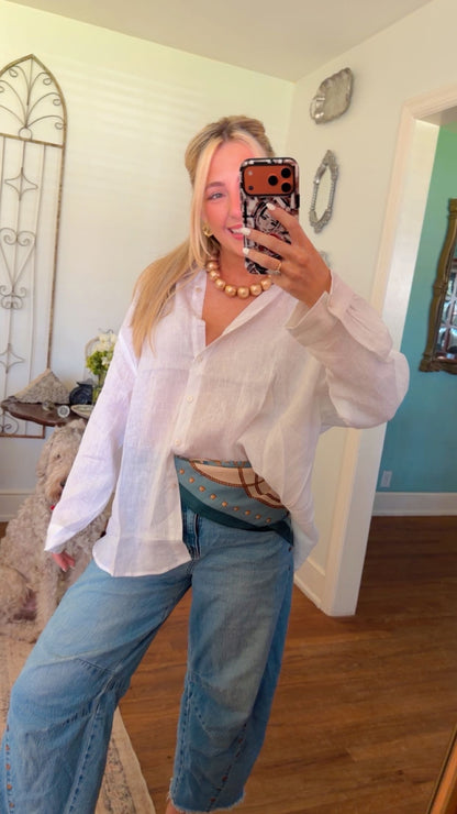Coconut Coast Linen Top