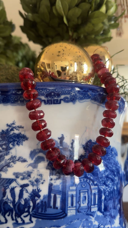 Red Velvet Necklace