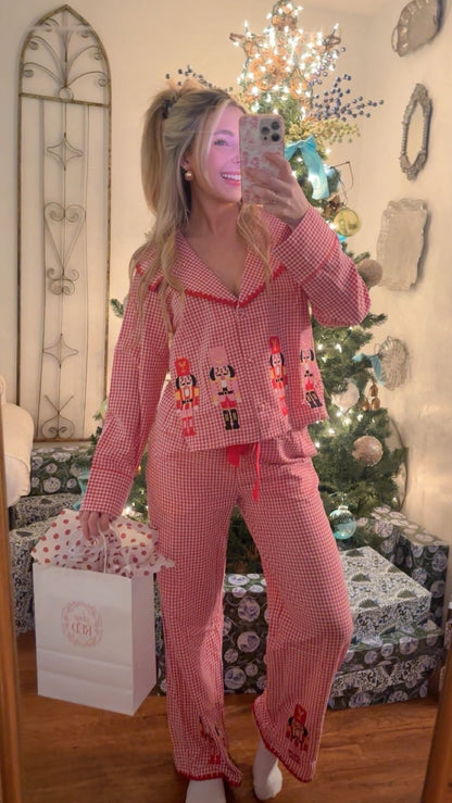 Nutcracker Gingham Plaid Pj Set