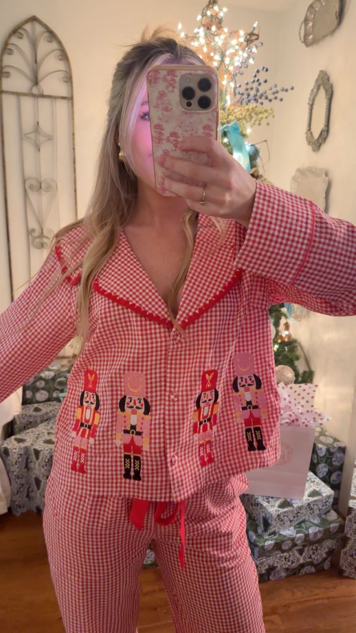 Nutcracker Gingham Plaid Pj Set