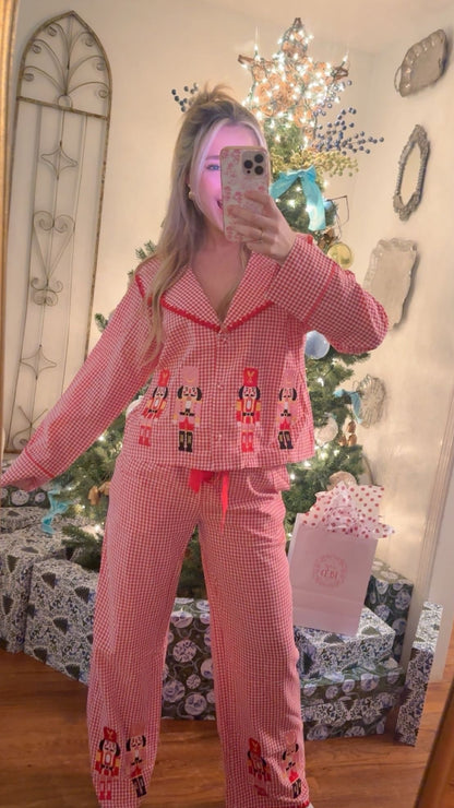 Nutcracker Gingham Plaid Pj Set