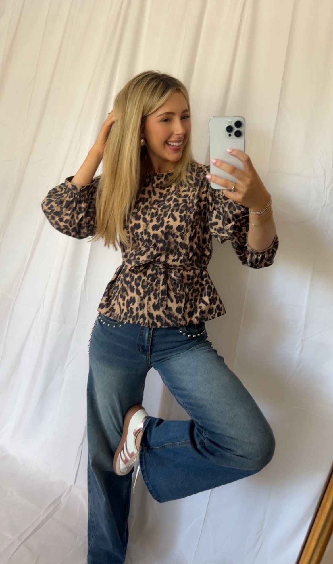 Be Mine Leopard Tie Top