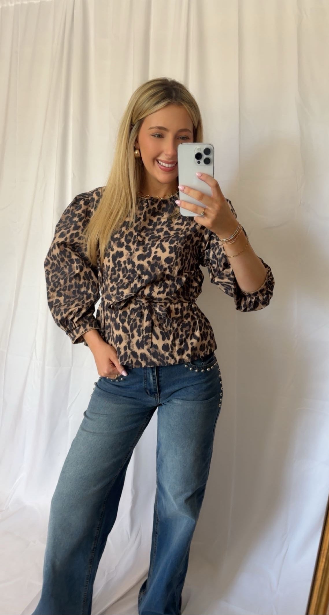 Be Mine Leopard Tie Top