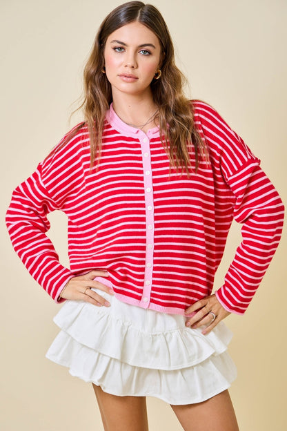 Sweetheart Stripe Cardigan